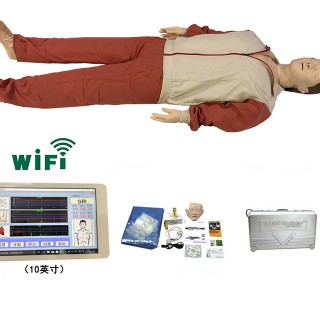 益联10寸平板电脑高级心肺复苏模拟人 成人全身心肺复苏模型